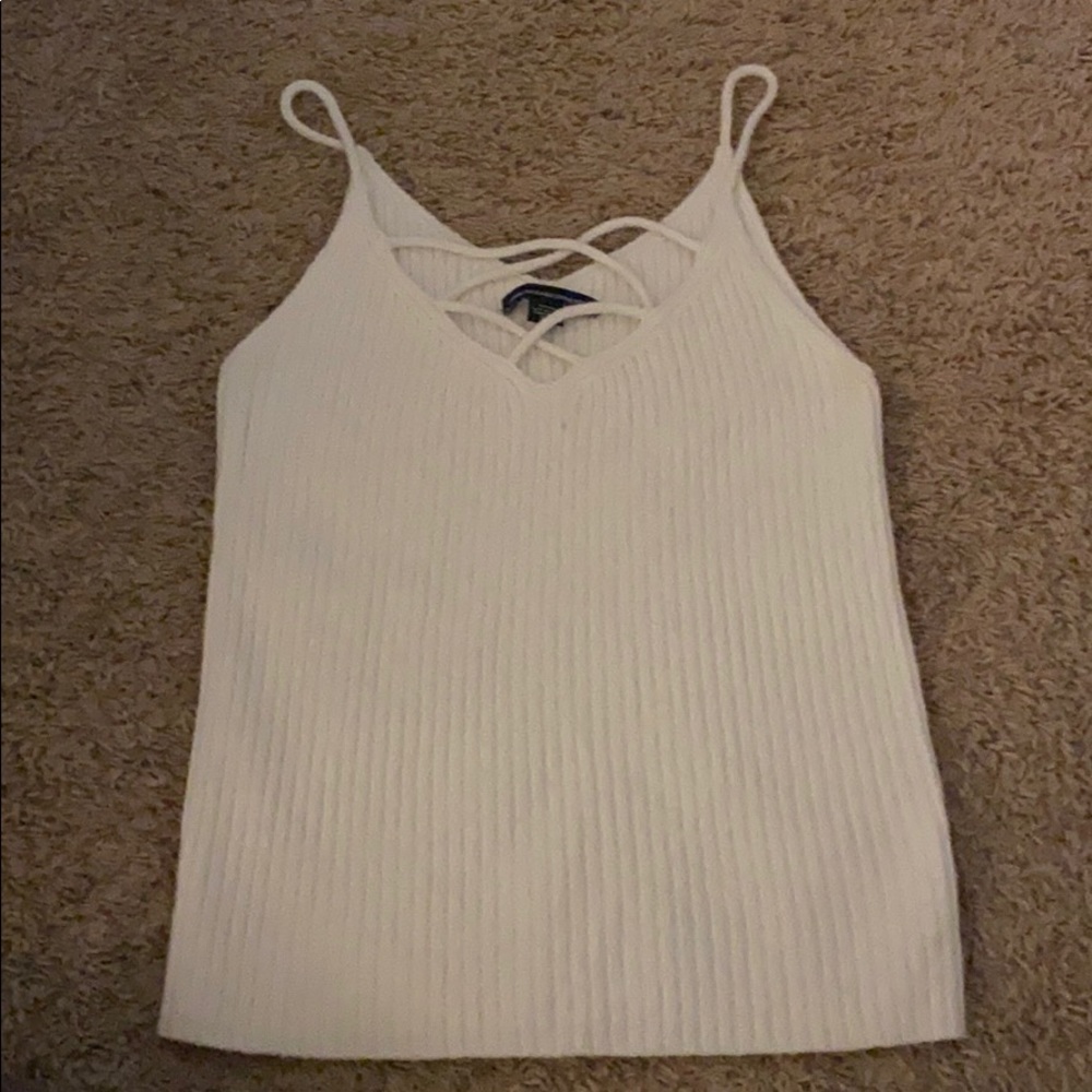 american eagle white tank top